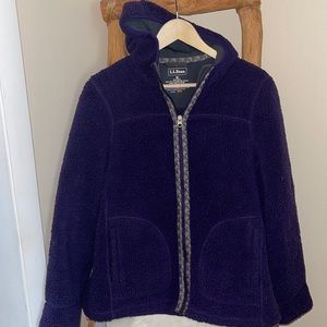 LL Bean Hooded Teddy Jacket